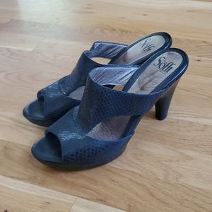 Söfft Strappy Heeled Snakeskin Sandal